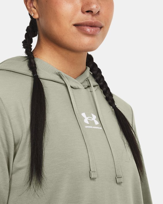 Women's UA Rival Terry Hoodie in Green image number 3